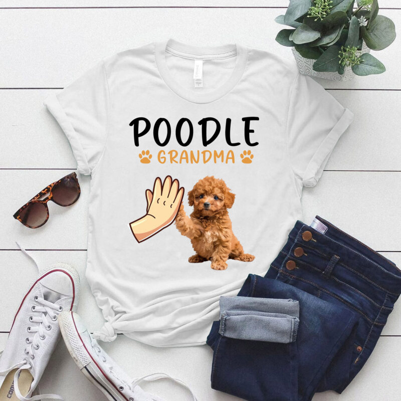 Poodle Grandma Dog Mom Grandmother Mother´s Day T-Shirt ltsp