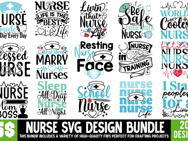 Nurse svg design bundle, nurse sublimation bundle, nurse t-shirt design bundle