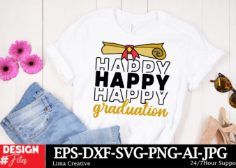 Happy Graduation T-shirt Design, Proud Graduate 2024 SVG PNG Bundle, Senior Svg Bundle, Proud Senior Svg, Class of 2024 Svg, Senior Family S