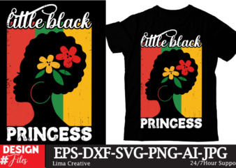 Little Black Princess T-shirt Design ,Black History Embroidery Design, Juneteenth 1865 Machine Embroidery Design, African Machine Embroidery