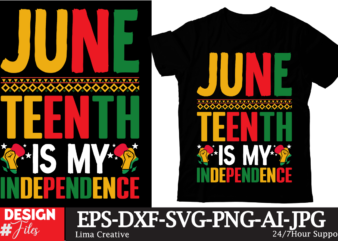 Juneteenth Is My Independence T-shirt Design, Black History Embroidery Design, Juneteenth 1865 Machine Embroidery Design, African Machine Em