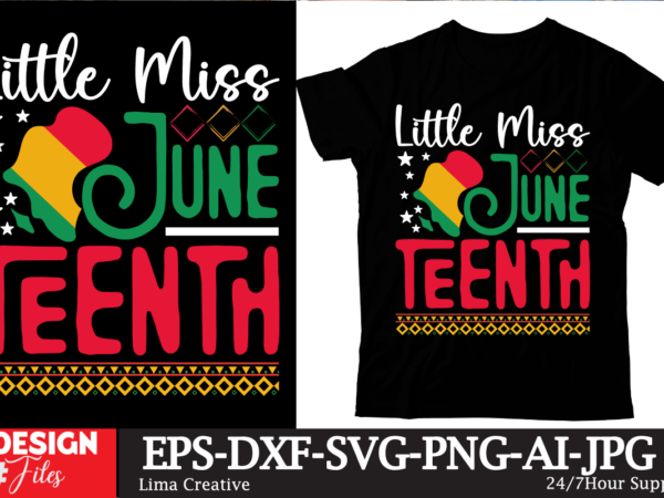 Little miss june teenth t-shirt design, black history embroidery design, juneteenth 1865 machine embroidery design, african machine embroide