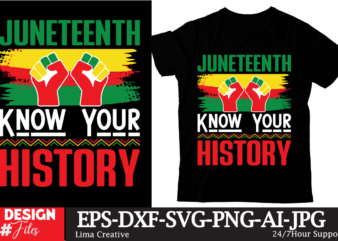 Juneteenth Know Your History T-shirt Design, Black History Embroidery Design, Juneteenth 1865 Machine Embroidery Design, African Machine Emb