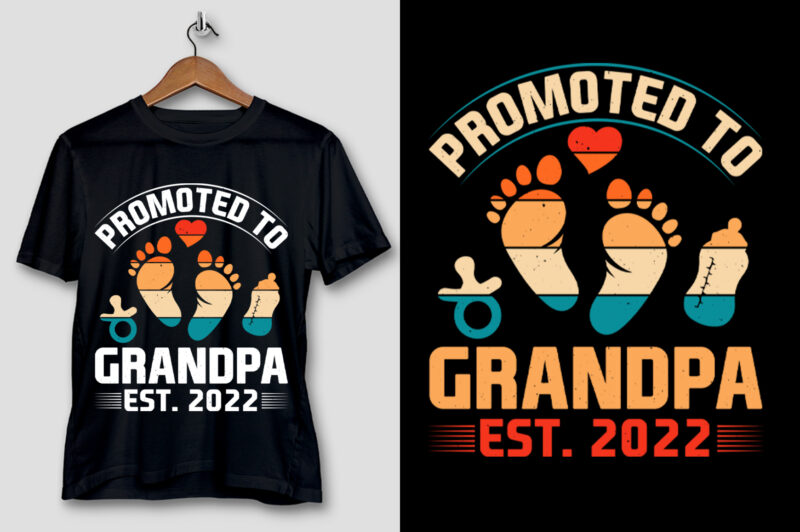 Promoted to Grandpa T-Shirt Design