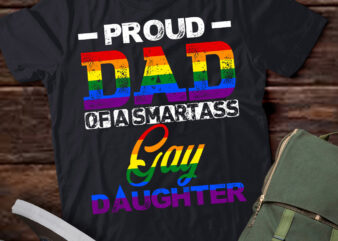 Proud Dad Of A Gay Daughter Straight Ally LGBTQ Pride Month T-Shirt ltsp
