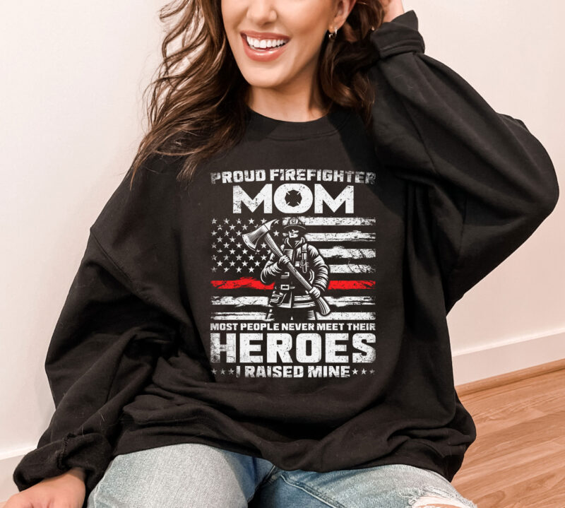 Thin Red Line USA Flag Proud Firefighter Mom Gifts PNG, Mothers Day Png, Strong Women T shirts Design, Fire Womens T shirt, Fire Mom Decal