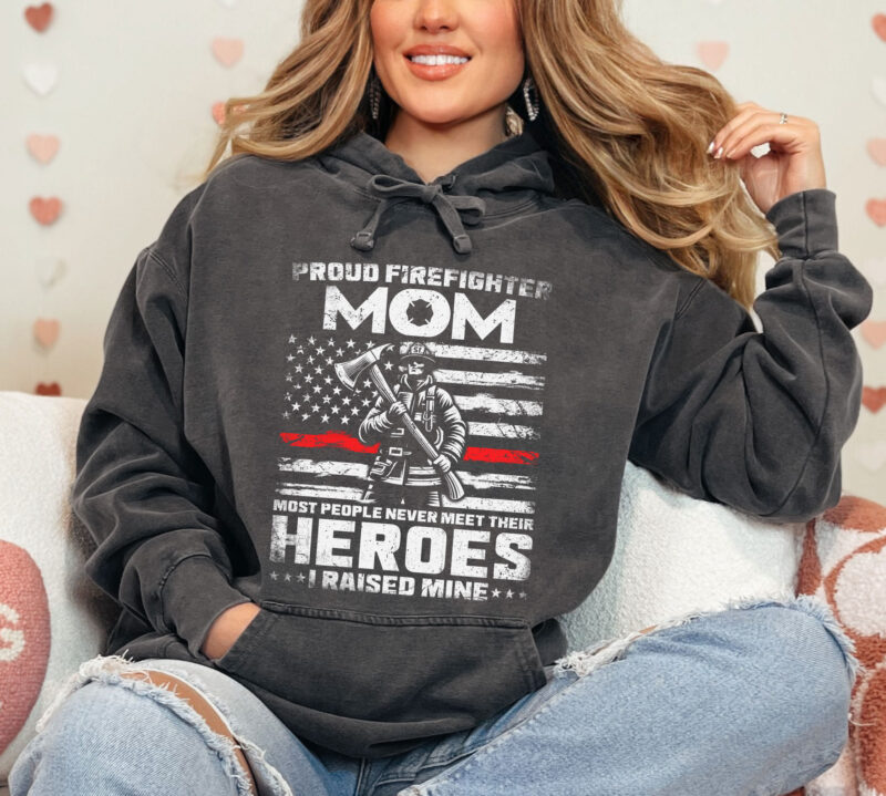 Thin Red Line USA Flag Proud Firefighter Mom Gifts PNG, Mothers Day Png, Strong Women T shirts Design, Fire Womens T shirt, Fire Mom Decal