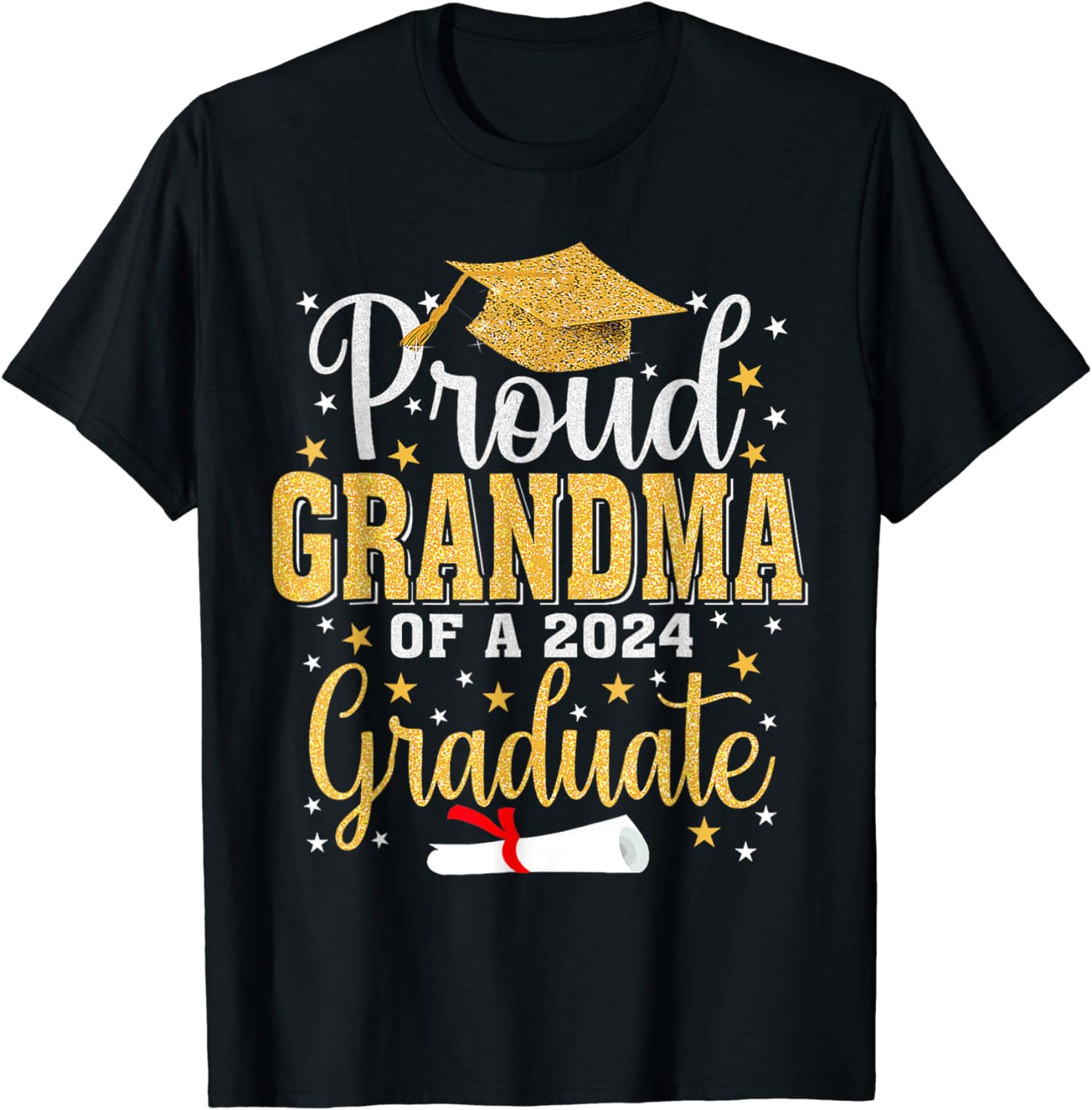 Proud Grandma Of A 2024 Graduate For Family Graduation T-Shirt - Buy t ...