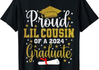 Proud Lil Cousin of a 2024 Graduate Class Senior Graduation T-Shirt
