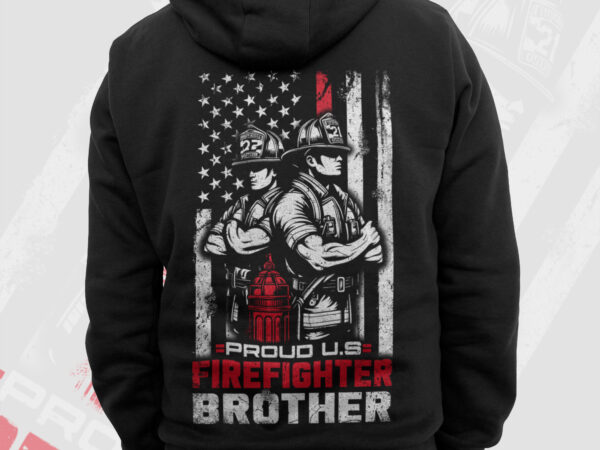 Thin red line usa flag proud firefighter brother png, firefighting gifts t shirt design, fathers day png, fire dept rescue sublimation