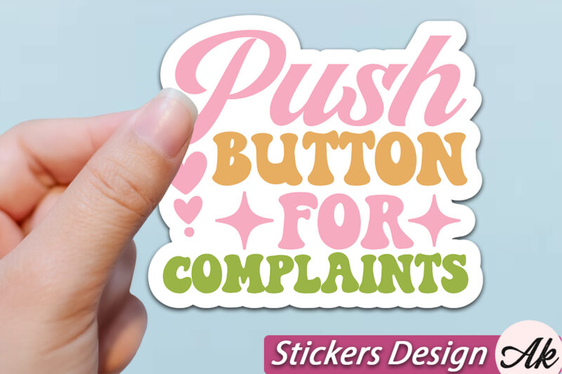 Push button for complaints Stickers SVG