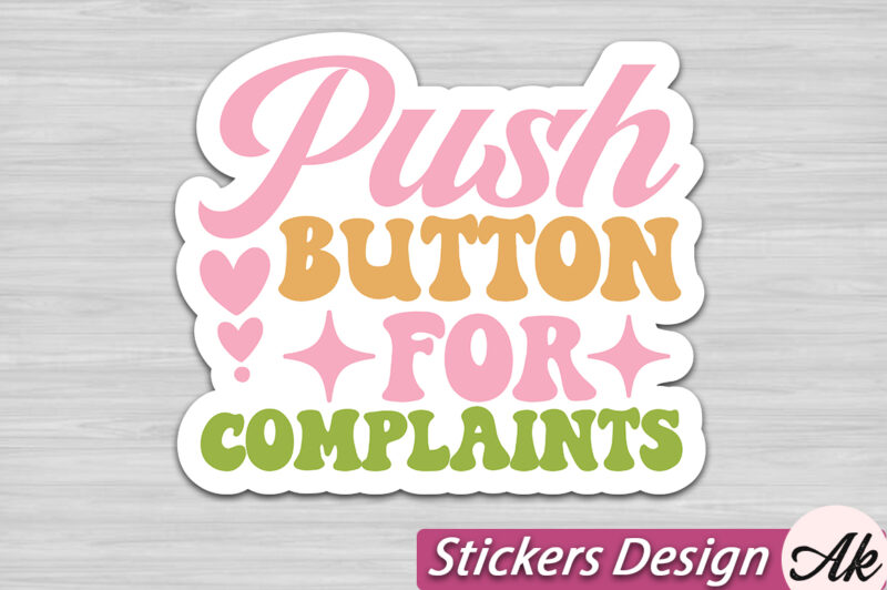 Push button for complaints Stickers SVG