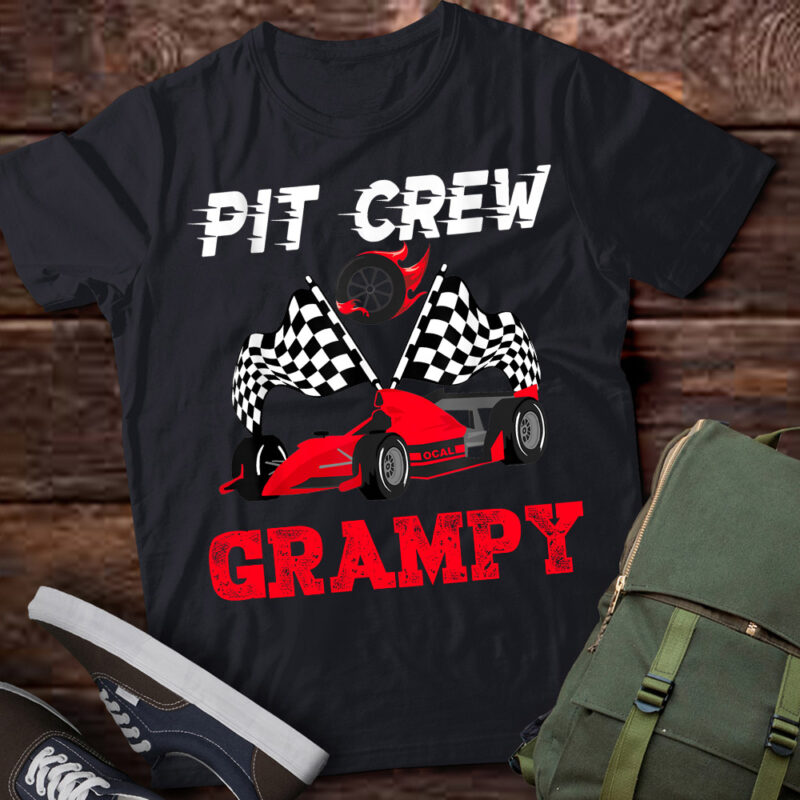 Race Car Birthday Party Racing Family Grampy Pit Crew T-Shirt