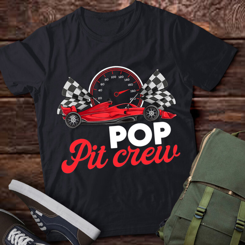 Race Car Pop Of The Birthday Boy Shirt, Pop Pit Crew T-Shirt