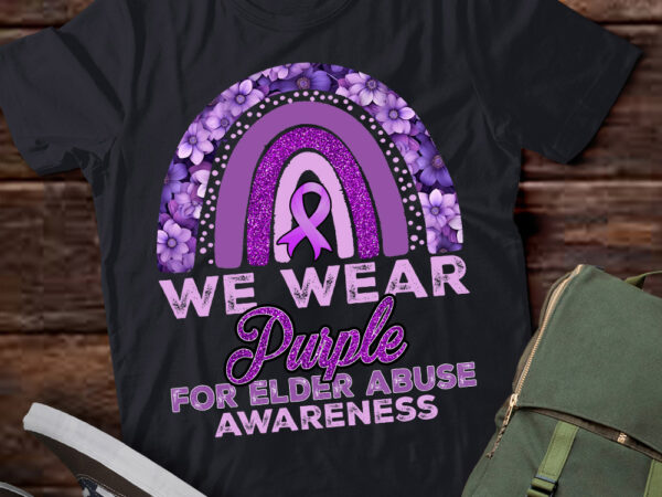 Rainbow we wear purple world elder abuse awareness t-shirt ltsp