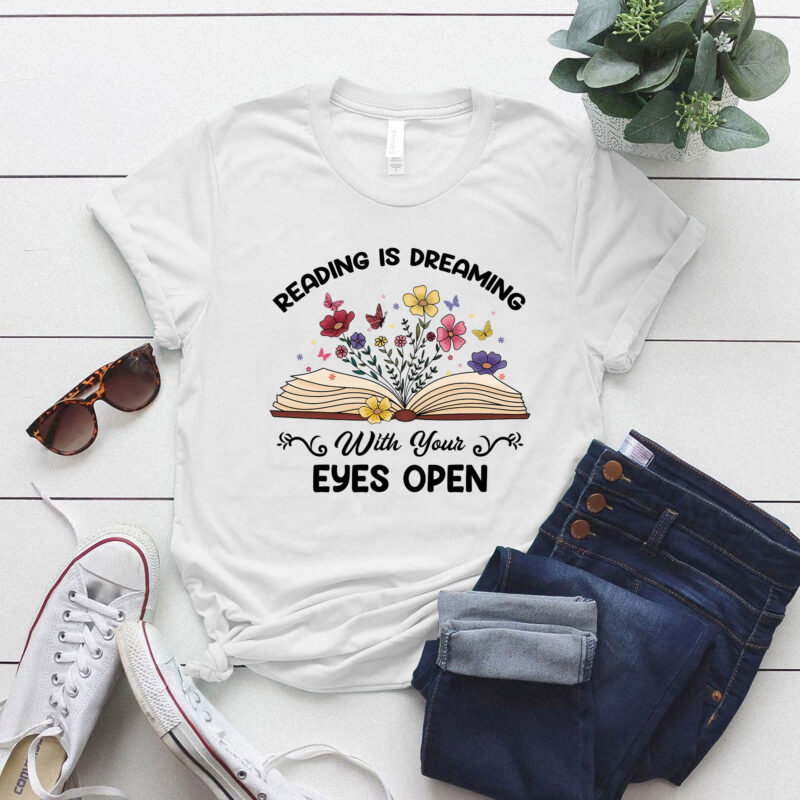 Reading Is Dreaming With Your Eyes Open Shirt Librarian Book Teacher Shirt ltsp