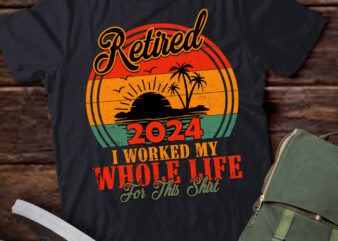 Retired 2024 Retirement Men Women Humor T-Shirt ltsp