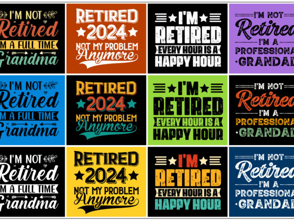 Retired t-shirt design bundle