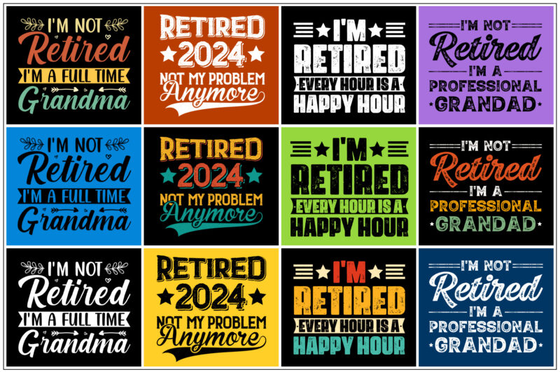 Retired T-Shirt Design Bundle