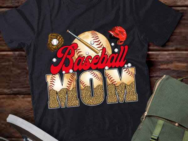 Retro baseball leopard mom mama baseball life softball life game day t-shirt ltsp