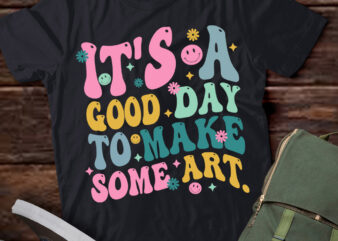 Retro It_s a Good Day to Make Some Art Teacher Student T-Shirt ltsp