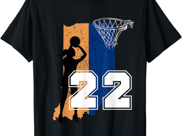 Retro no 22 woman basketball grunge jersey tee t-shirt