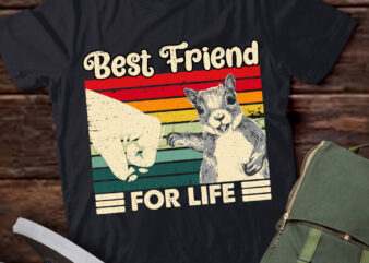 Retro Vintage Squirrel Best Friend For Life Fist Bump T-Shirt ltsp