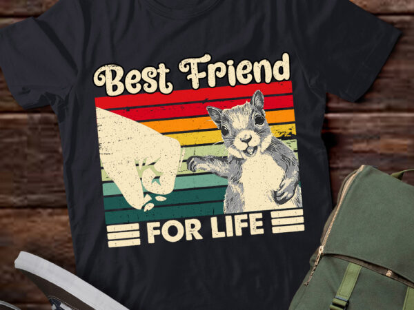 Retro vintage squirrel best friend for life fist bump t-shirt ltsp