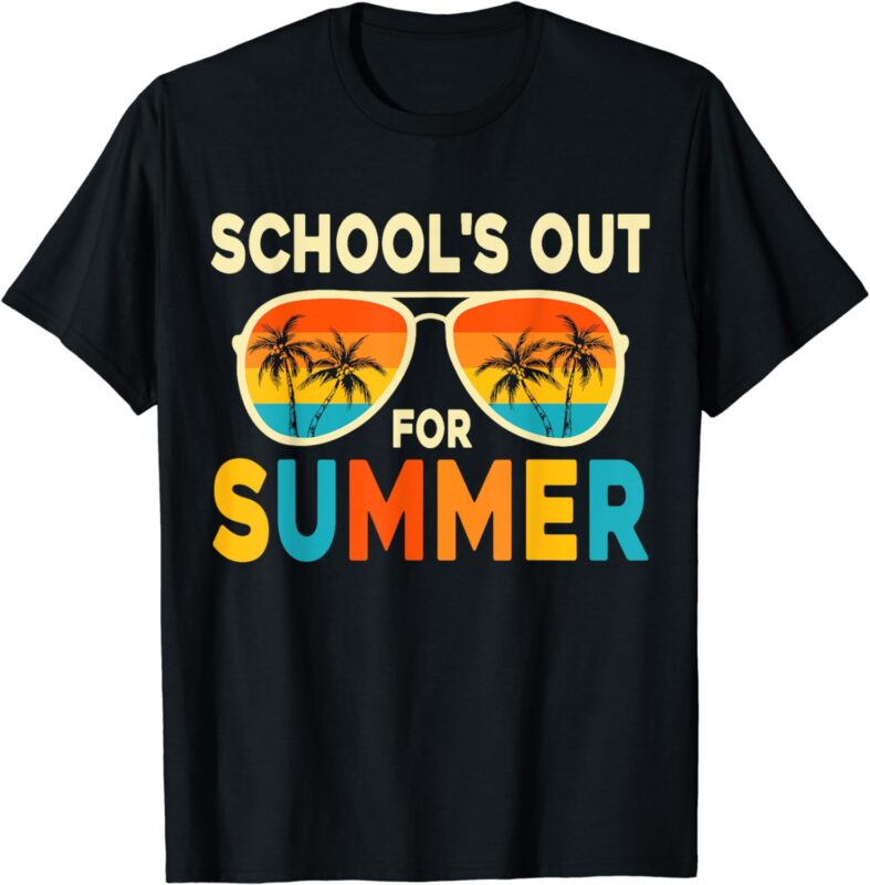 Schools Out For Summer Last Day Of School Teacher Boy Kids T-Shirt