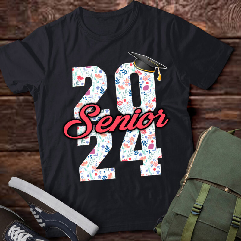 Senior 2024 Girls Class Of 2024 Graduate College High School T-Shirt