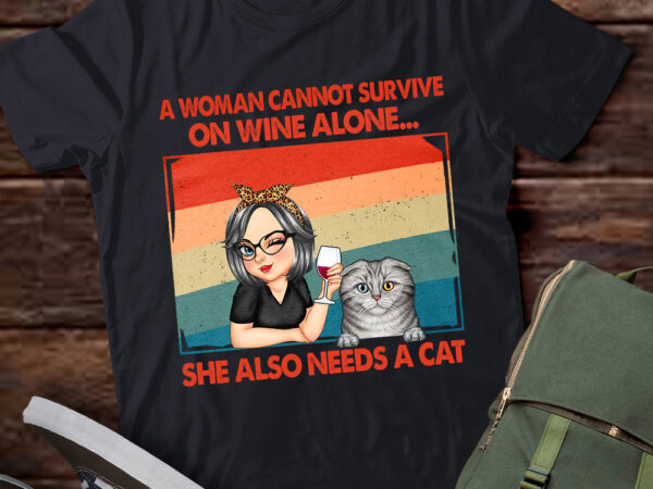 She also needs a cat – funny gift for cat mom, cat lovers, pet lovers – personalized t shirt1