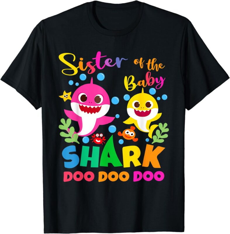 Sister Of The Shark Birthday Family Matching Birthday T-Shirt