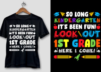 So Long Kindergarten 1st Grade T-Shirt Design