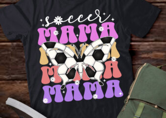 Soccer Mama Retro Groovy Soccer Softball Mom Mother T-Shirt LTSP