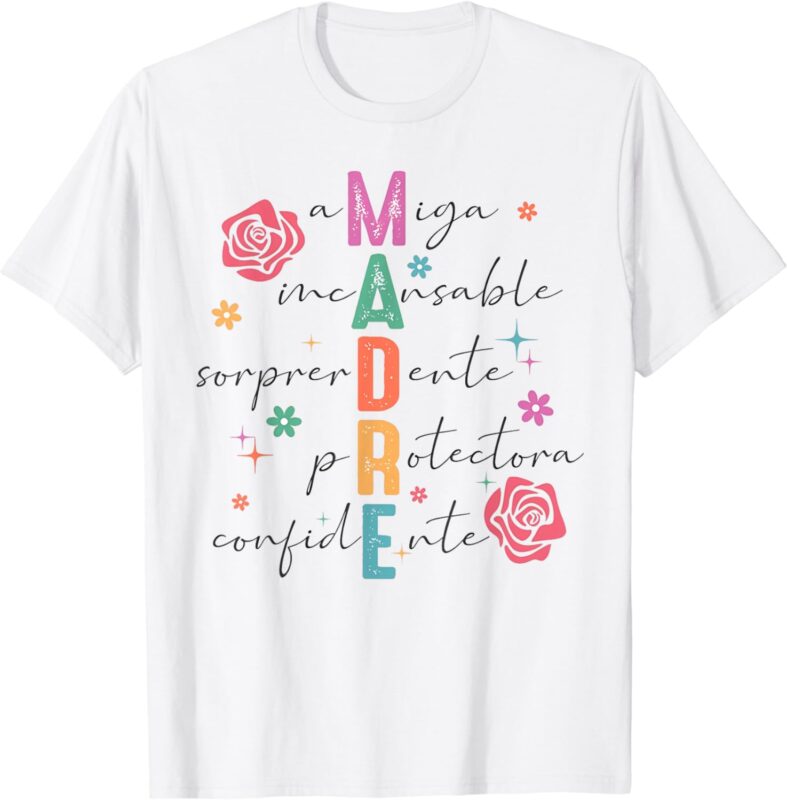 Spanish Mothers Day, Retro Madre Shirt, Retro Mama T-Shirt