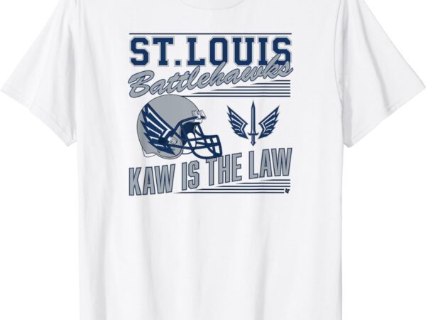 St. louis battlehawks – retro kaw is the law (white) – ufl t-shirt
