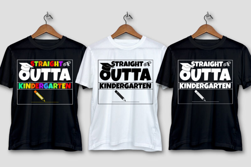 Straight Outta Kindergarten T-Shirt Design