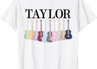 Taylor Name Personalized I Love Taylor Girl Groovy 70’s T-Shirt