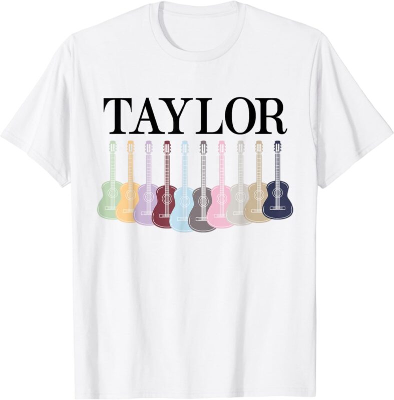 Taylor Name Personalized I Love Taylor Girl Groovy 70’s T-Shirt