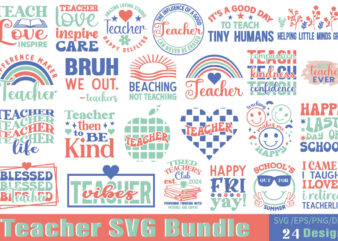 Teacher T-shirt Bundle Teacher SVG Bundle