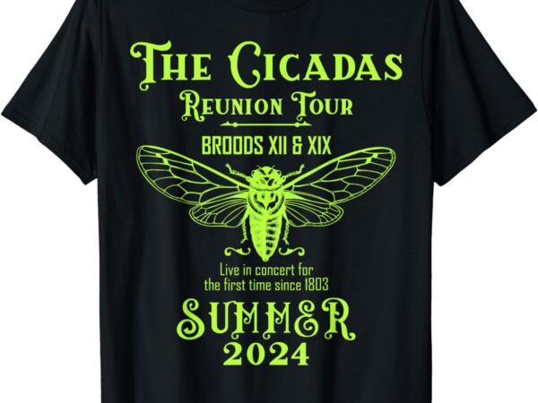 The cicada reunion tour broods xix & xiii summer 2024 insect t-shirt