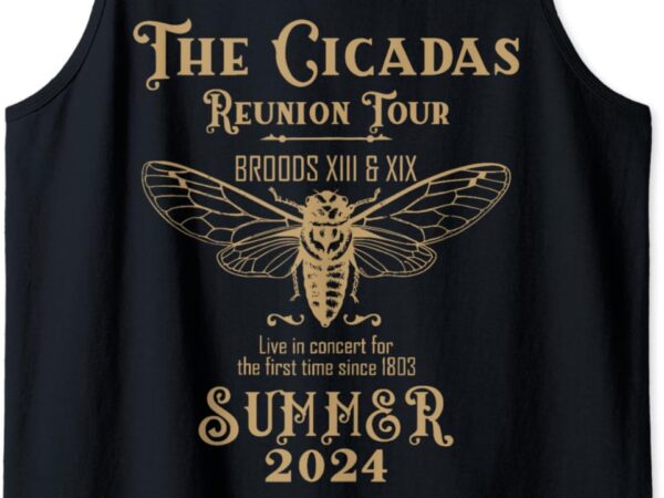 The cicada reunion u.s tour 2024 broods xiii and xix summer tank top t shirt designs for sale