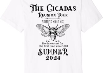 The Cicadas Reunion Tour 2024 Broods XIII And XIX Summer 24 Premium T-Shirt