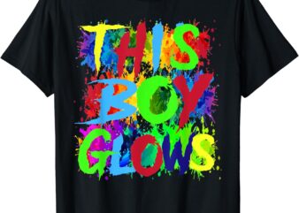 This Boy Glows Cute Boys Man Son Party team T-Shirt