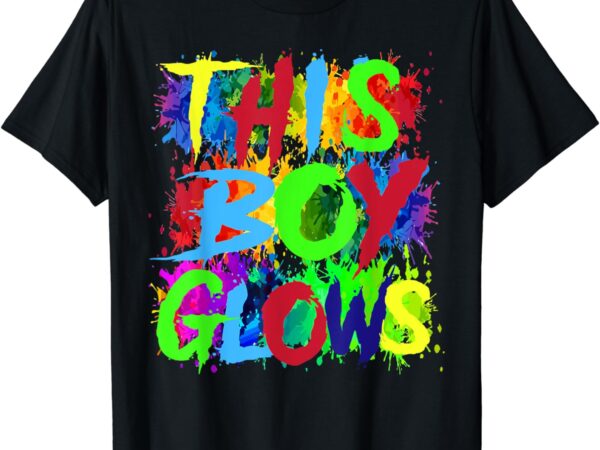 This boy glows cute boys man son party team t-shirt