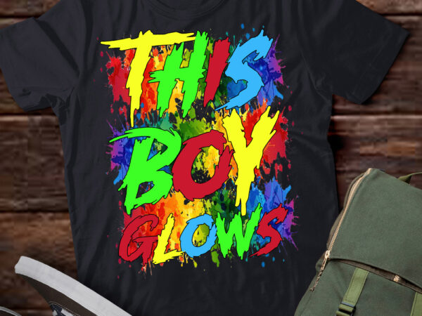 This boy glows cute boys man son party team t-shirt ltsp