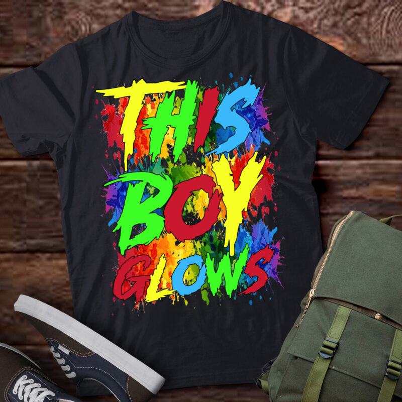 This Boy Glows Cute Boys Man Son Party team T-Shirt ltsp