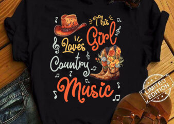 This Girl Loves Country Music T-Shirt ltsp