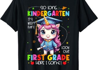 Unicorn So Long Kindergarten Graduation Last Day Of School T-Shirt
