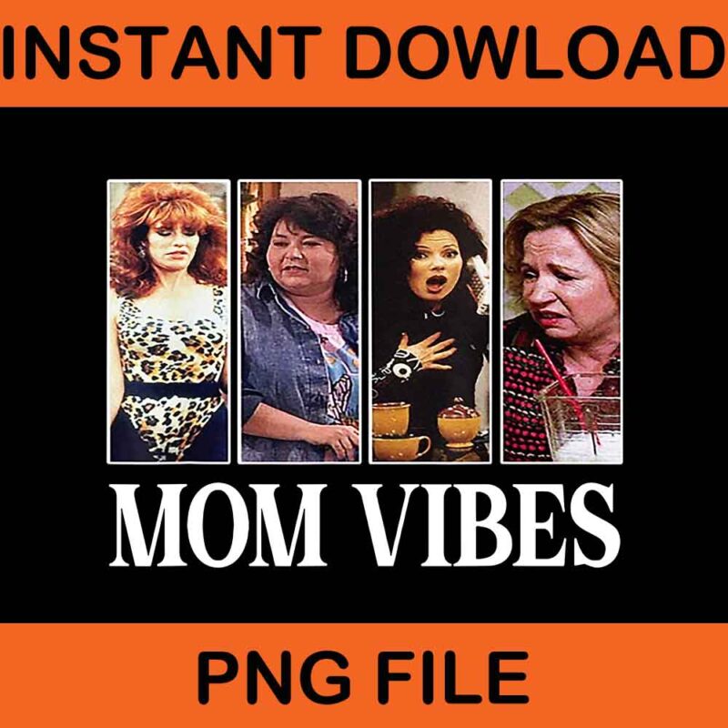 Mom Vibes PNG, Retro 90s Mom Vibes Sitcom Mama PNG